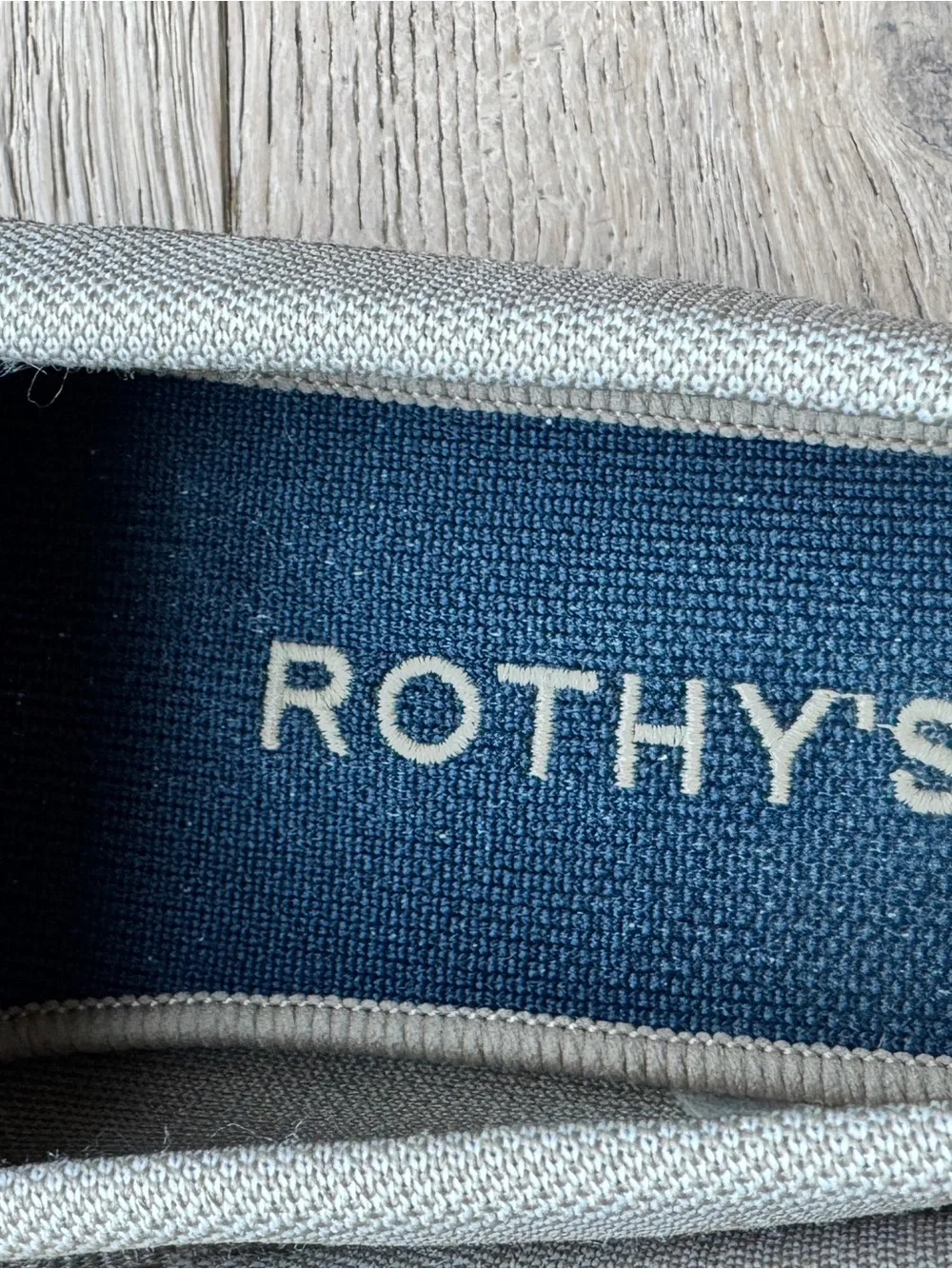 Men’s Rothy's Driving Penny Loafers in wolf grey knit, size 10.5